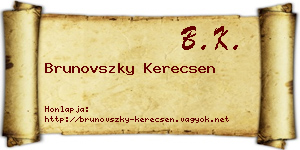 Brunovszky Kerecsen névjegykártya